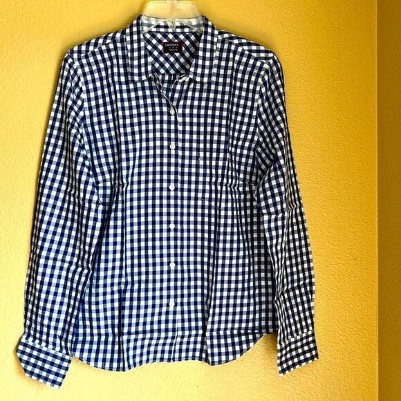UNTUCKit blouse 10R navy and white - Picture 1 of 7